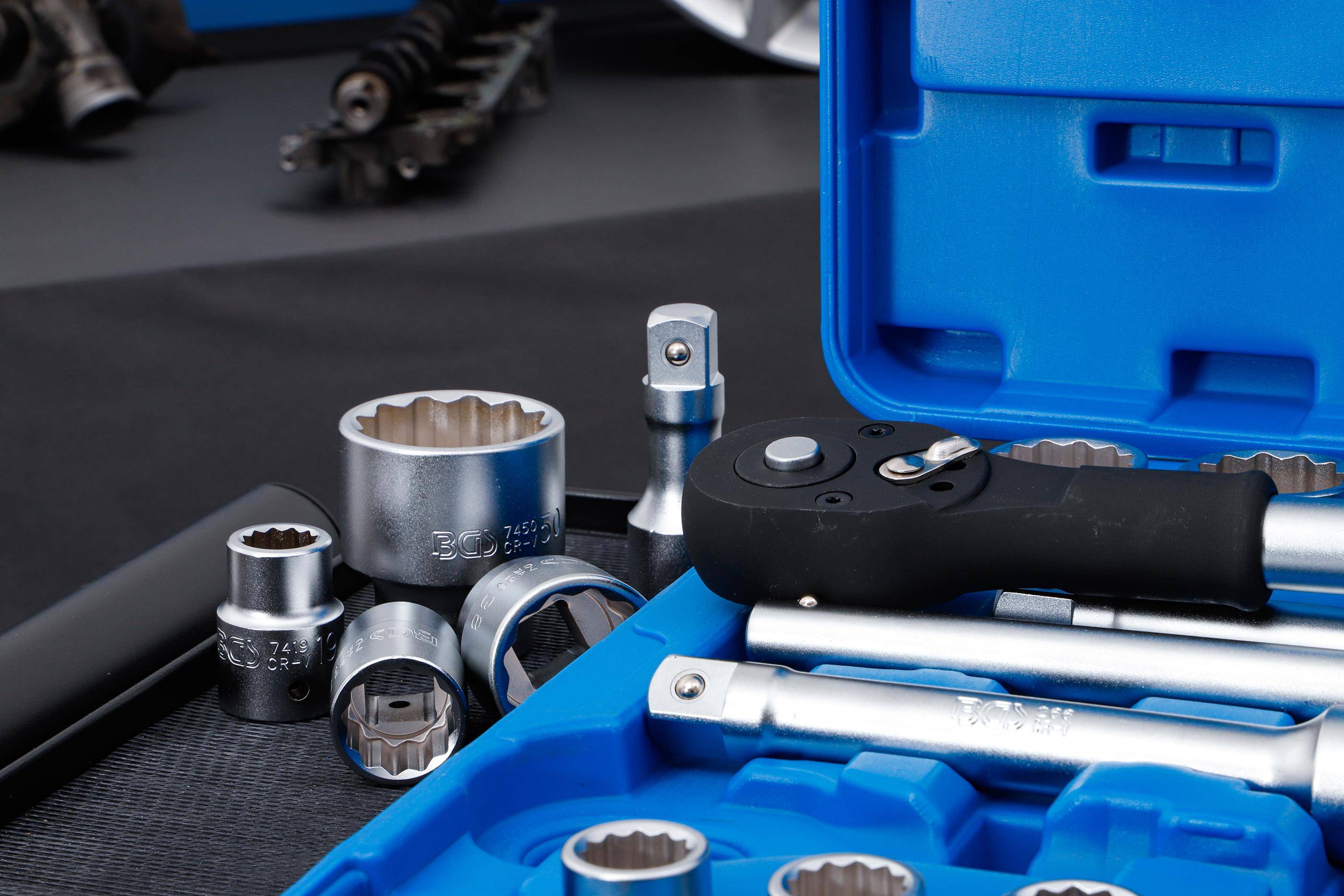 BGS Steckschlssel-Satz Zwlfkant | Antrieb 20 mm (3/4") | 21-tlg.