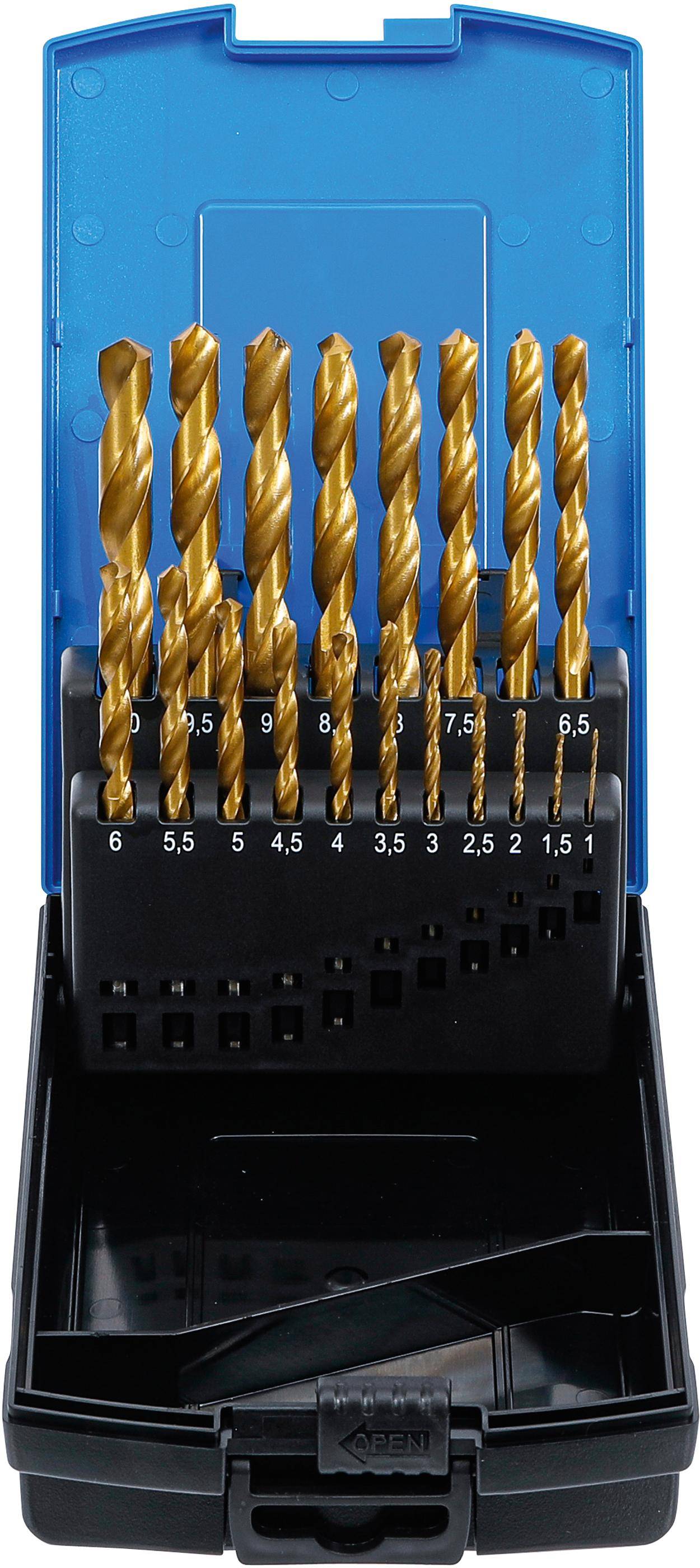 BGS technic Spiralbohrer-Satz | HSS | titan-nitriert | 1 - 10 mm |