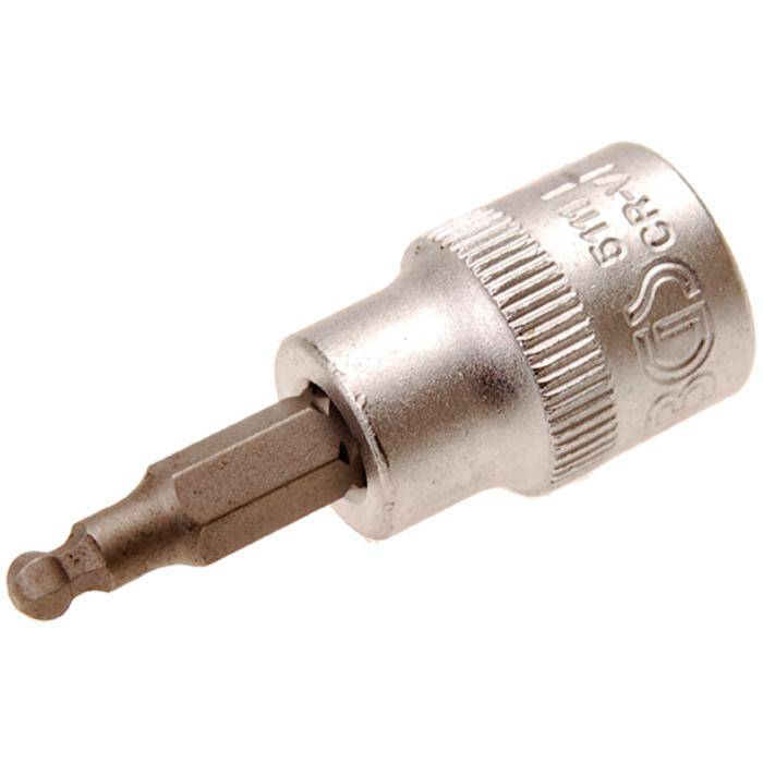 Bit-Einsatz - Innensechskant - 4 mm - mit Kugelkopf - 3/8" Antrieb - CV-Stahl