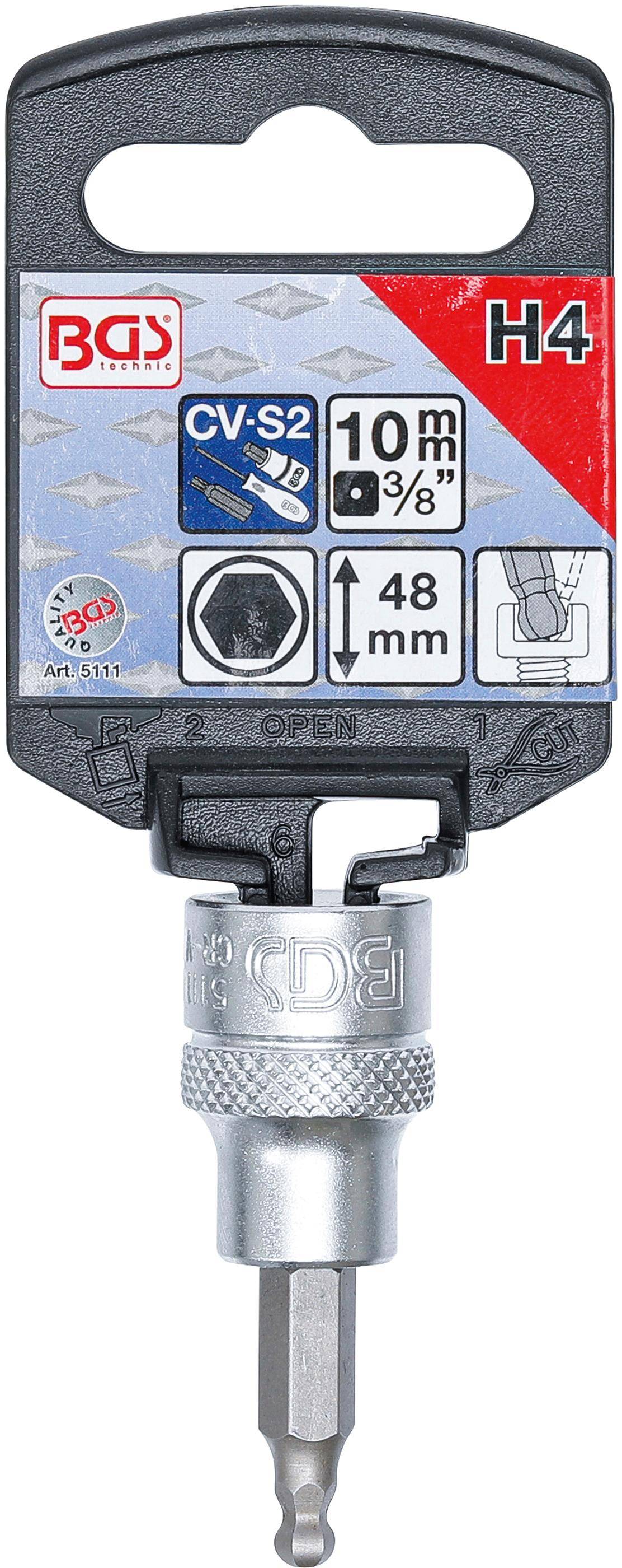 BGS Bit-Einsatz | Antrieb Innenvierkant 10 mm (3/8") | Innensechskant