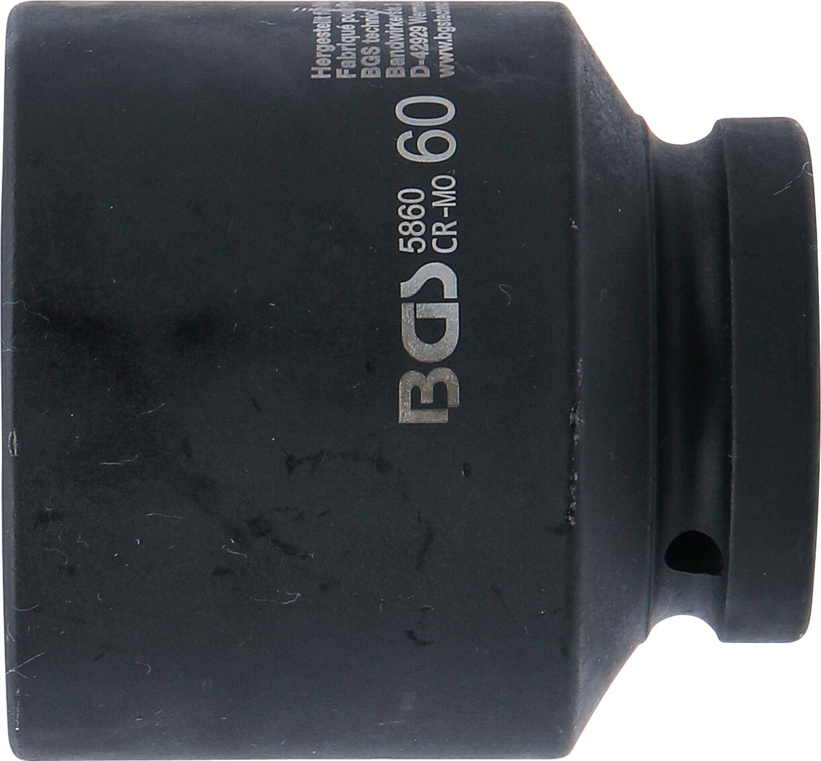 BGS Kraft-Steckschlssel-Einsatz Sechskant | Antrieb Innenvierkant 25