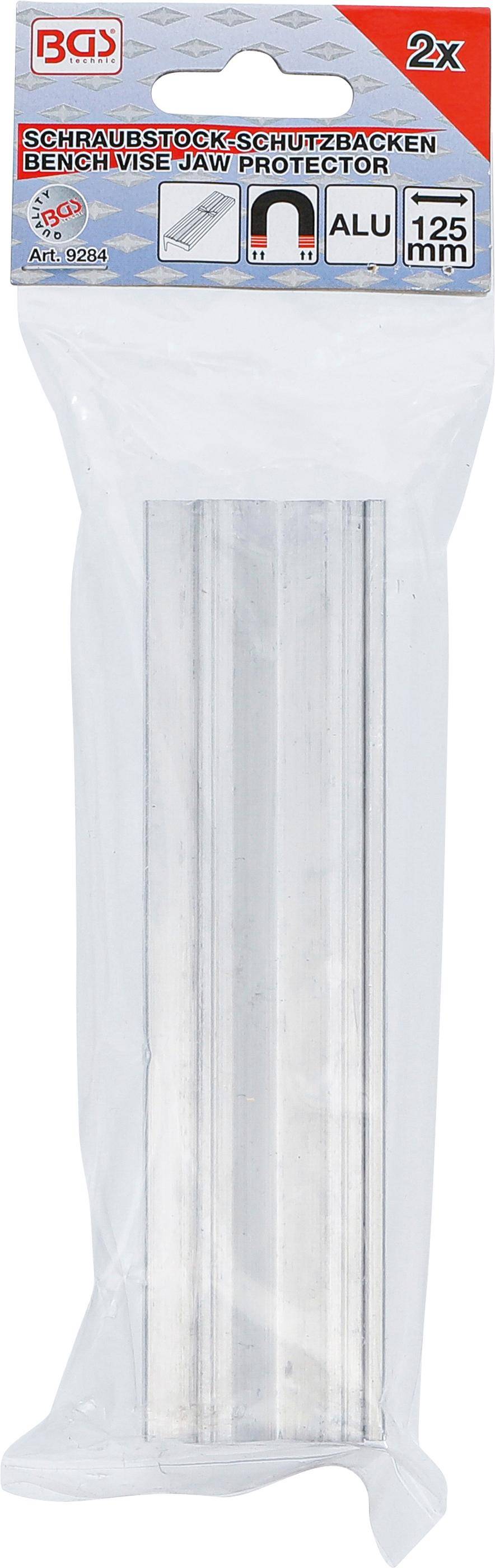 BGS technic Schraubstock-Schutzbacken | Aluminium | Breite 125 mm |