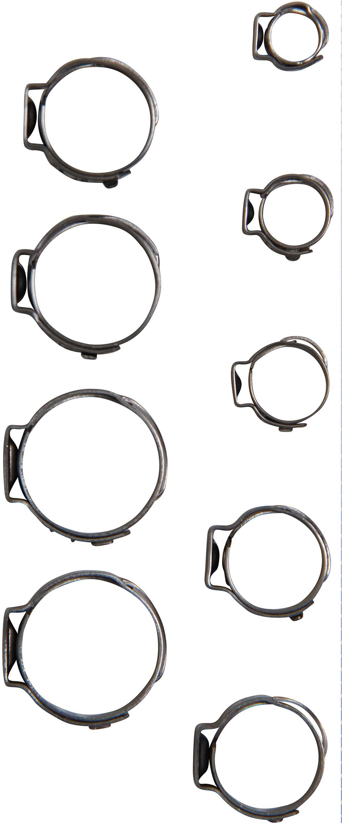 BGS technic Edelstahl-Schlauchklemmen-Sortiment | Ø 5,8 - 21 mm |