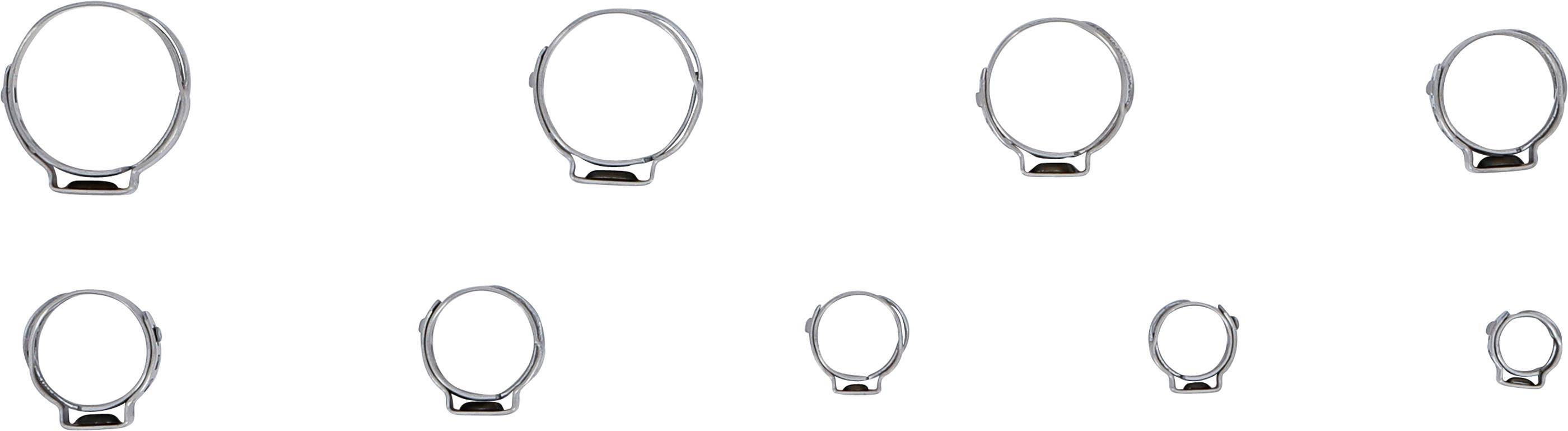 BGS technic Edelstahl-Schlauchklemmen-Sortiment | Ø 5,8 - 21 mm |