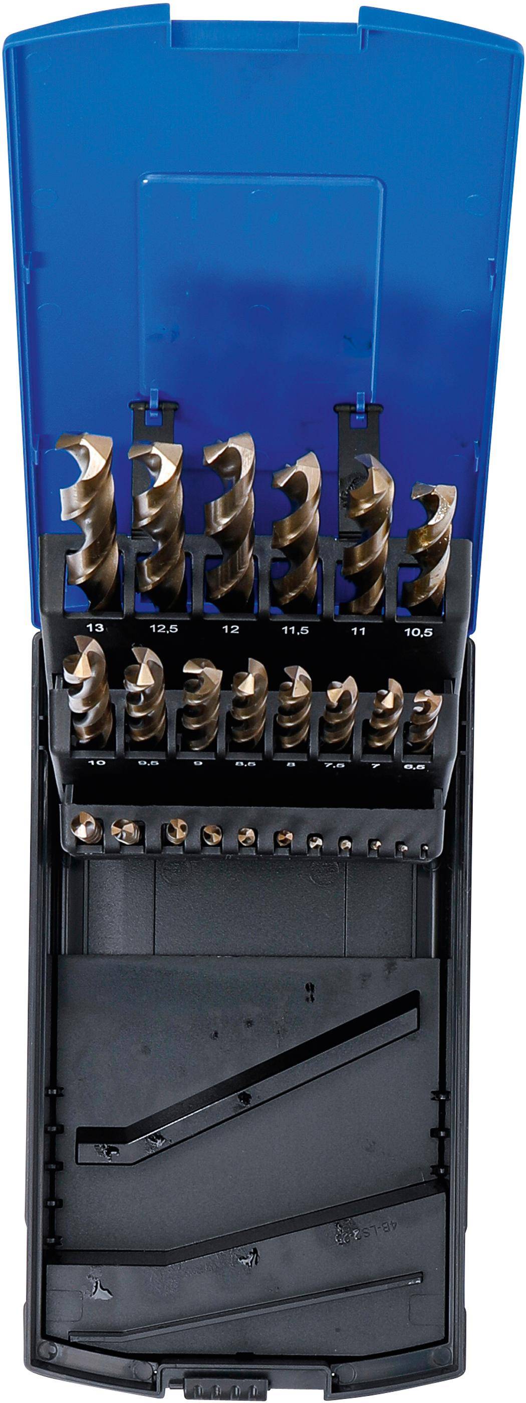 BGS technic Spiralbohrer-Satz | HSS-G M35 Cobaltstahl | 1 - 13 mm |