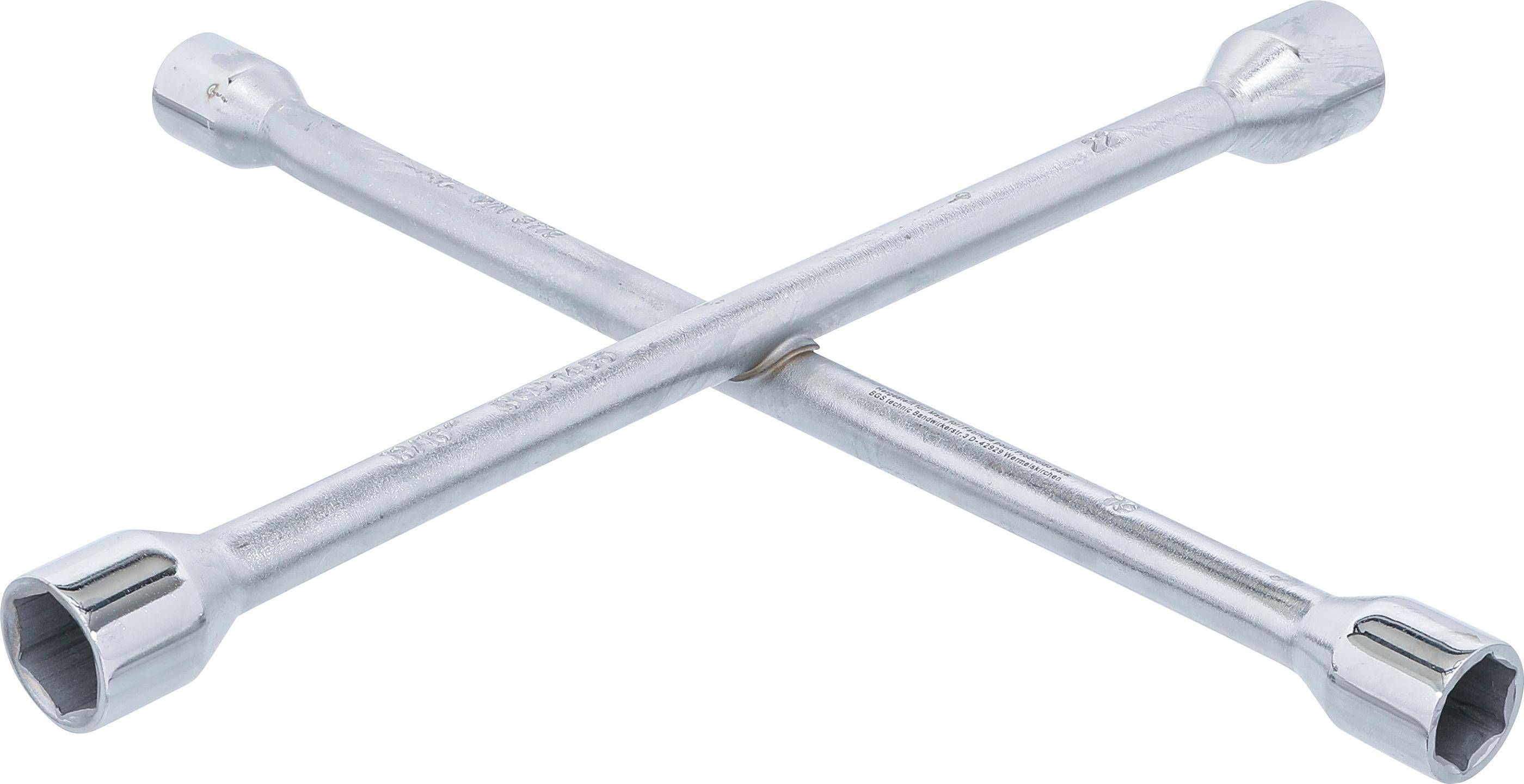 BGS technic Rad-Kreuzschlüssel | für Pkw | SW 17 x 19 x 22 mm x 13/16"