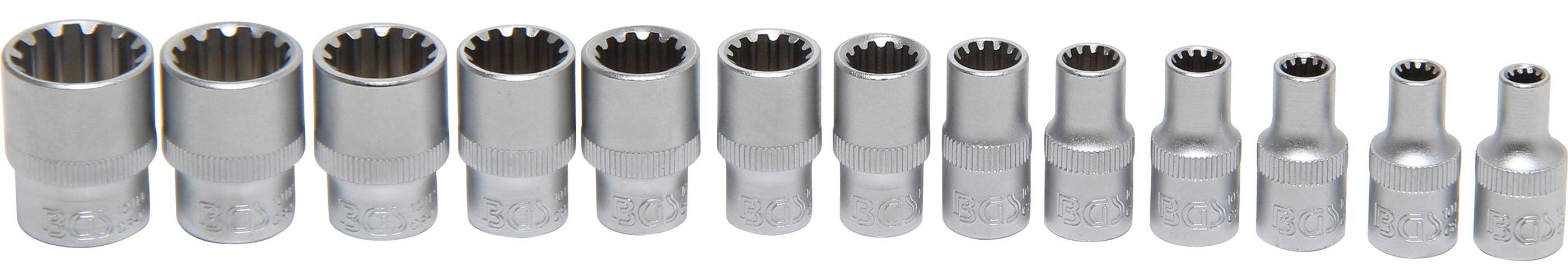 BGS Steckschlüssel-Einsatz-Satz Gear Lock | Antrieb Innenvierkant 6,3