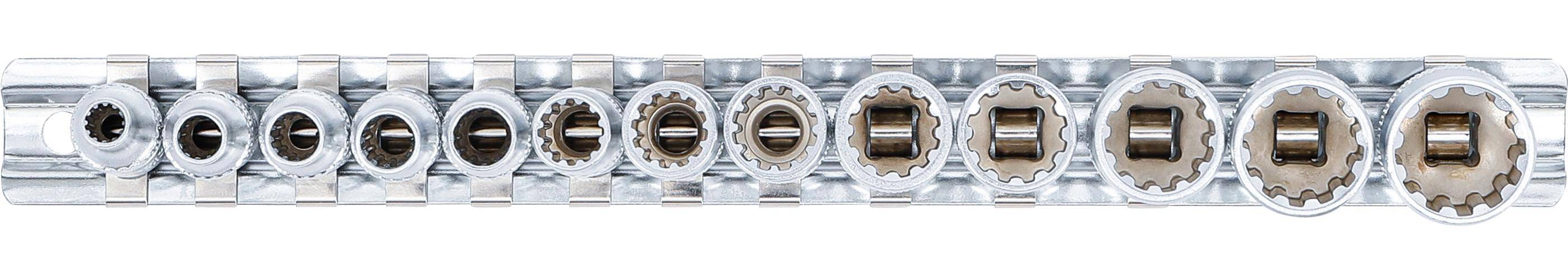 BGS Steckschlssel-Einsatz-Satz Gear Lock | Antrieb Innenvierkant 6,3