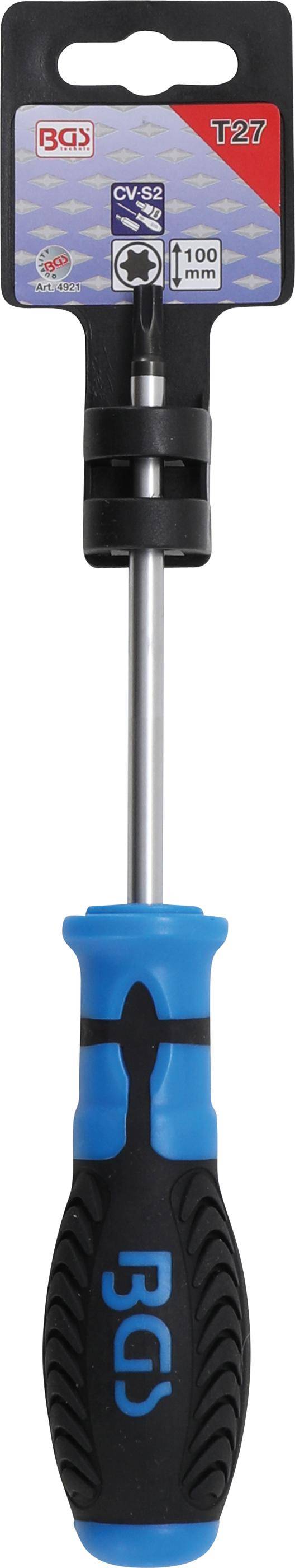 BGS Schraubendreher | T-Profil (fr Torx) T27 | Klingenlnge 100 mm