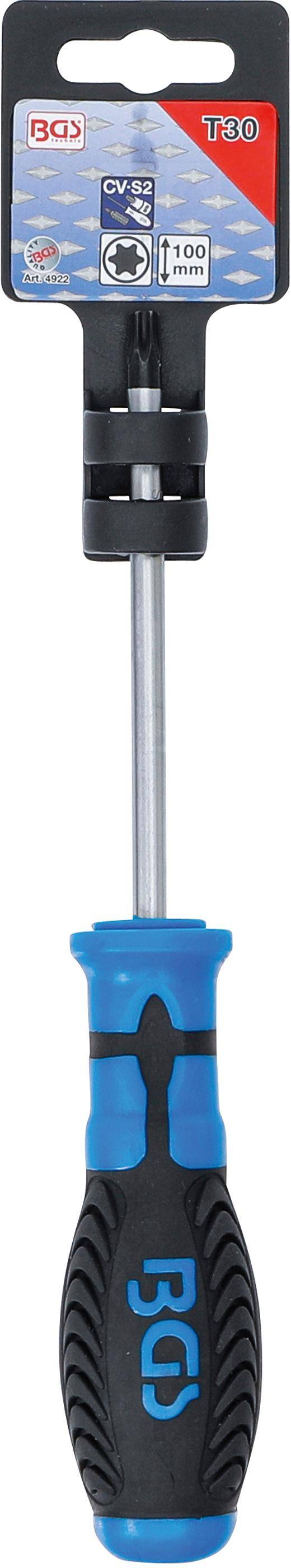 BGS Schraubendreher | T-Profil (fr Torx) T30 | Klingenlnge 100 mm