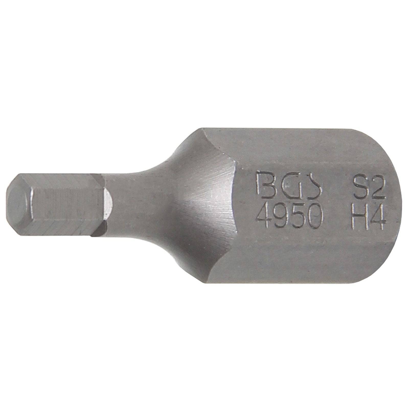 S2 Werkzeugbit mit sechseckiger Form, gekennzeichnet mit 'BGS 4950 S2 H4', zum Eindrehen von Schrauben oder Bolzen.