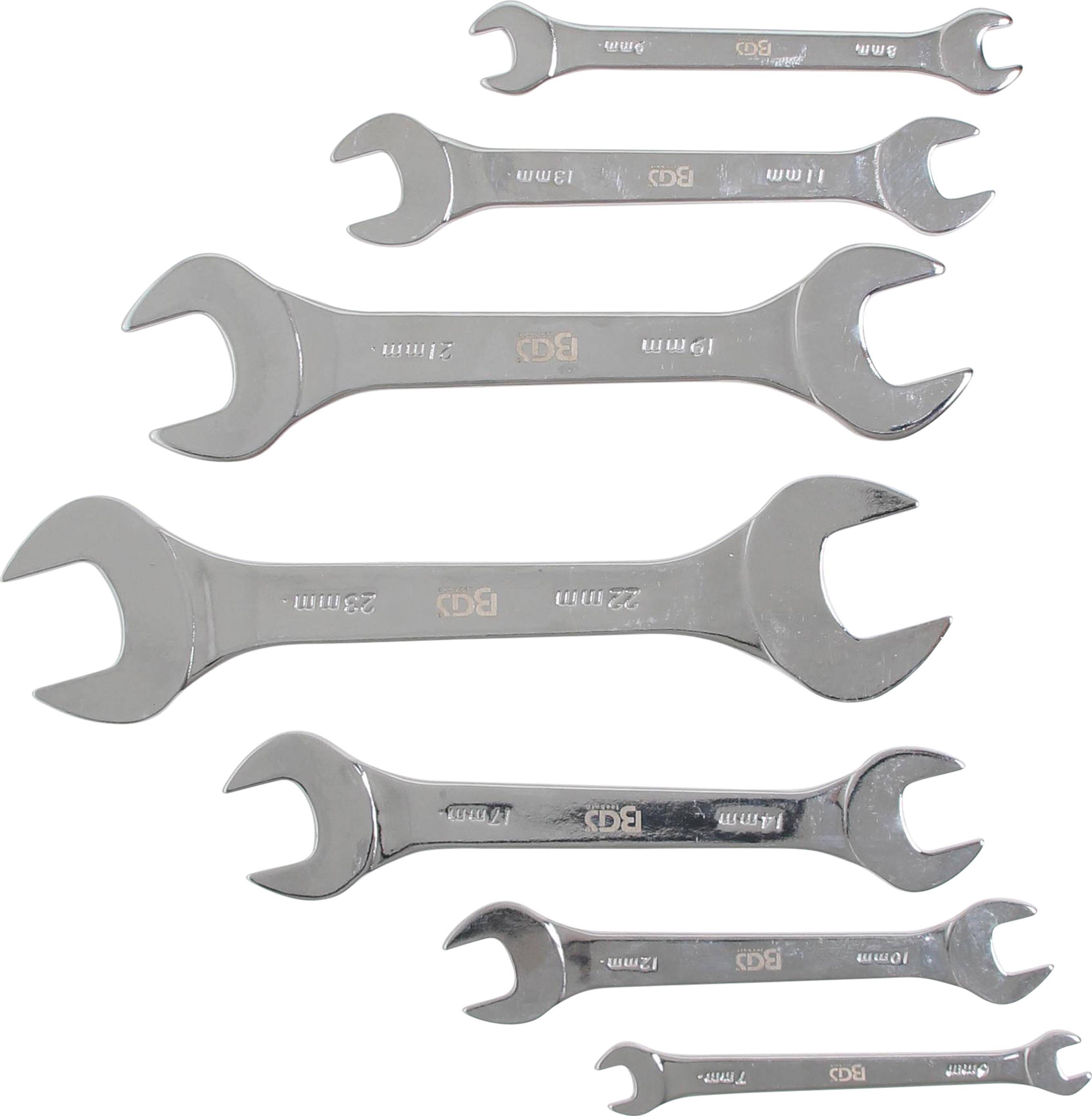 BGS technic Doppel-Maulschlüssel-Satz | extra flach | SW 6 - 23 mm |