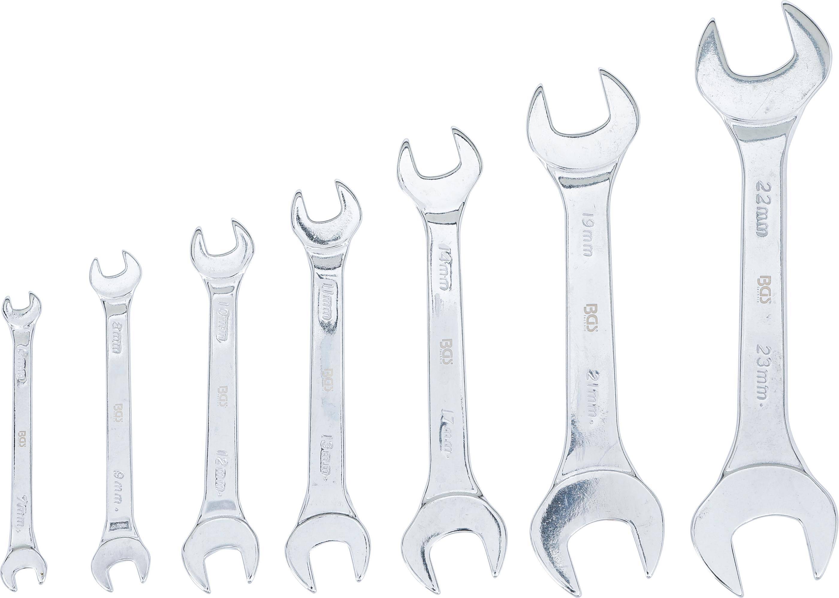 BGS technic Doppel-Maulschlüssel-Satz | extra flach | SW 6 - 23 mm |