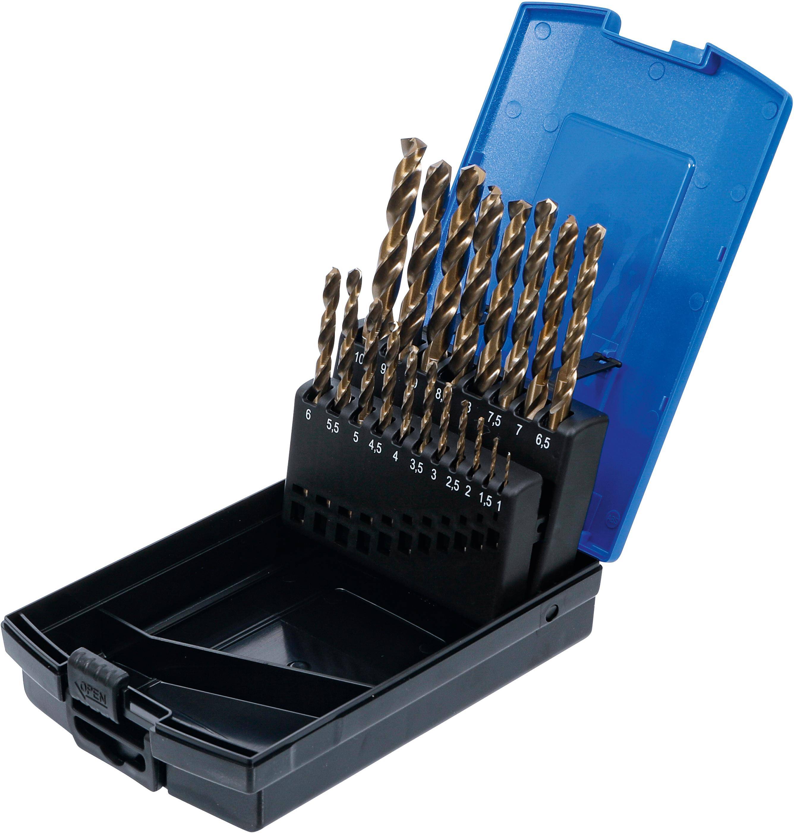 BGS technic Spiralbohrer-Satz | HSS-G M35 Cobaltstahl | 1 - 10 mm |