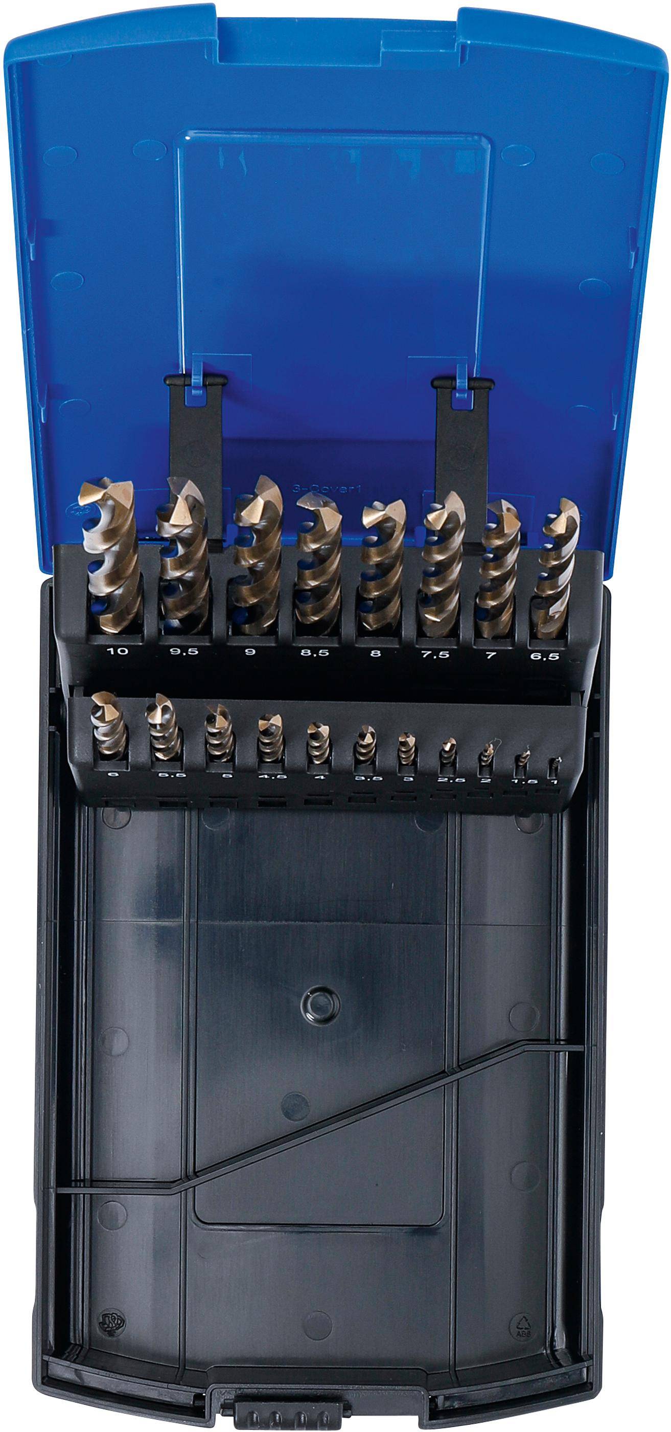 BGS technic Spiralbohrer-Satz | HSS-G M35 Cobaltstahl | 1 - 10 mm |