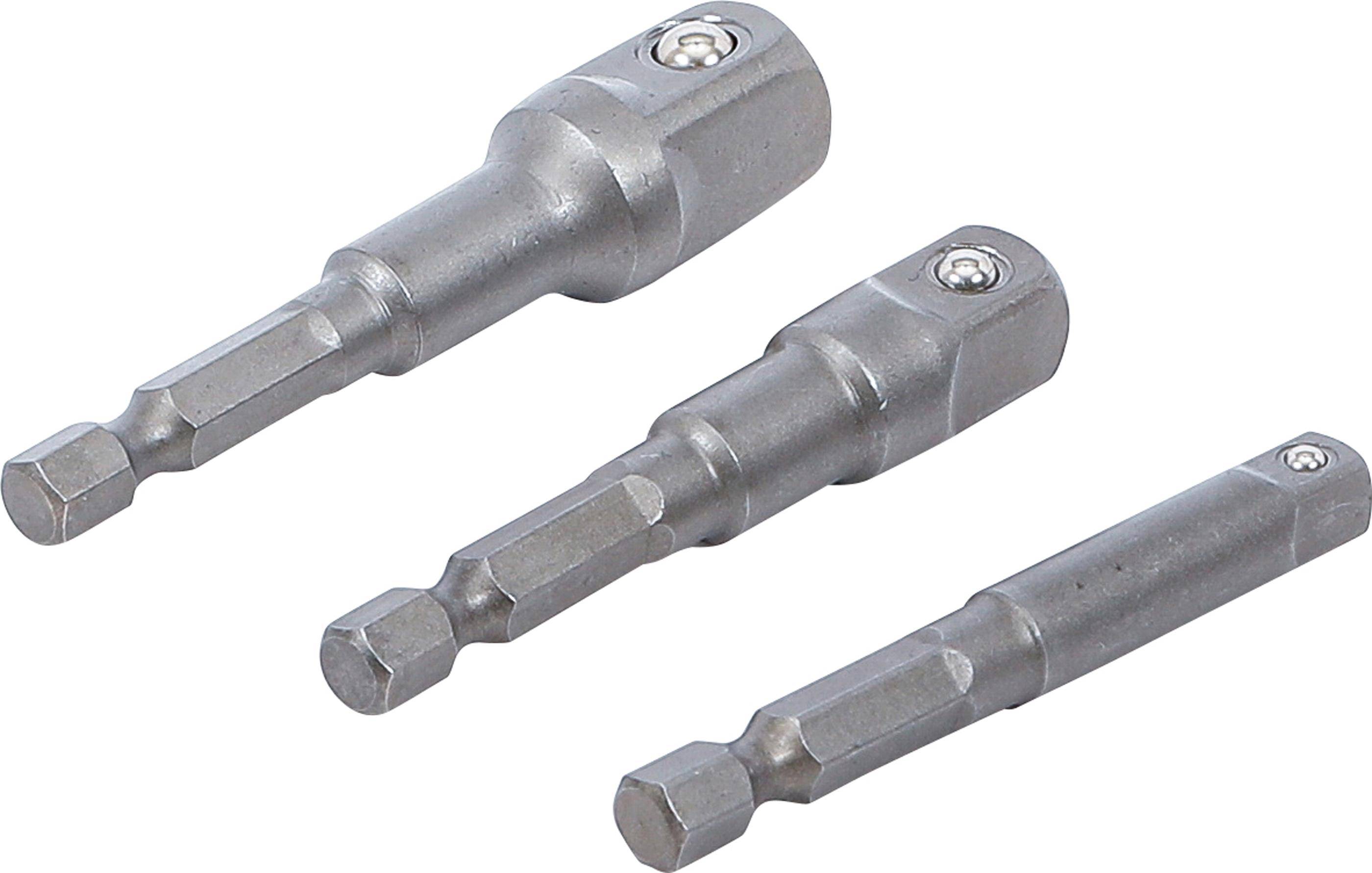 BGS Adapter-Satz fr Bohrmaschinen | Auensechskant Antrieb 6,3 mm
