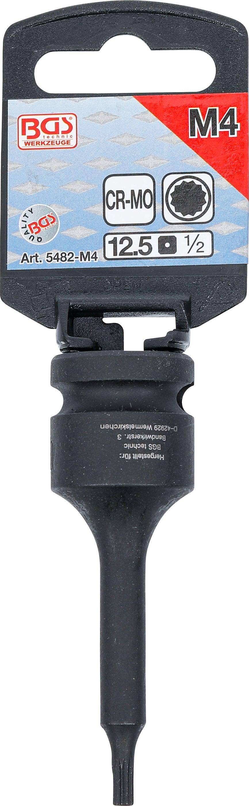 BGS Kraft-Bit-Einsatz | Lnge 75 mm | Antrieb Innenvierkant 12,5 mm