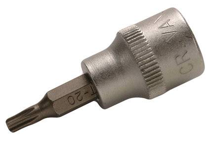 Bit-Einsatz Antrieb Innenvierkant 10 mm (3/8) T-Profil (für Torx) mit Bohrung T20