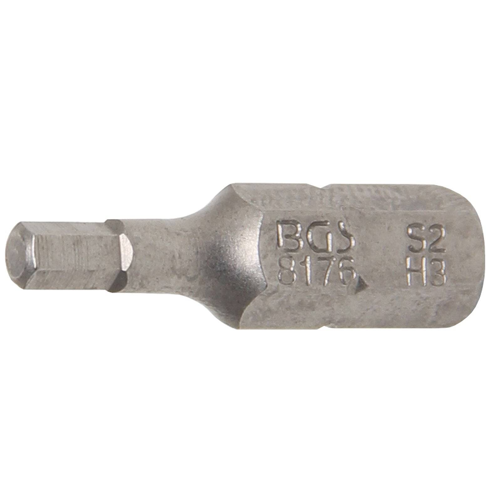 Sechskant-Bit-Werkzeug mit eingravierter Beschriftung 'BGS 8176 S2 H8'.