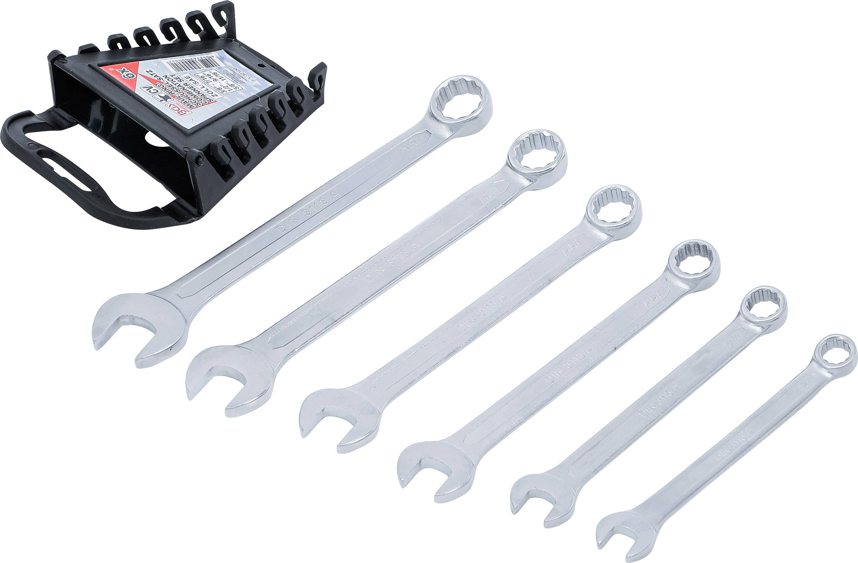 BGS Maul-Ringschlssel-Satz | Zollgren | SW 3/8" - 11/16" | 6-tlg.