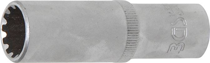 Steckschlüssel-Einsatz "Gear Lock von BGS" - Chrom-Vanadium-Stahl - 3/8" Antrieb - tief - Größe 13 mm