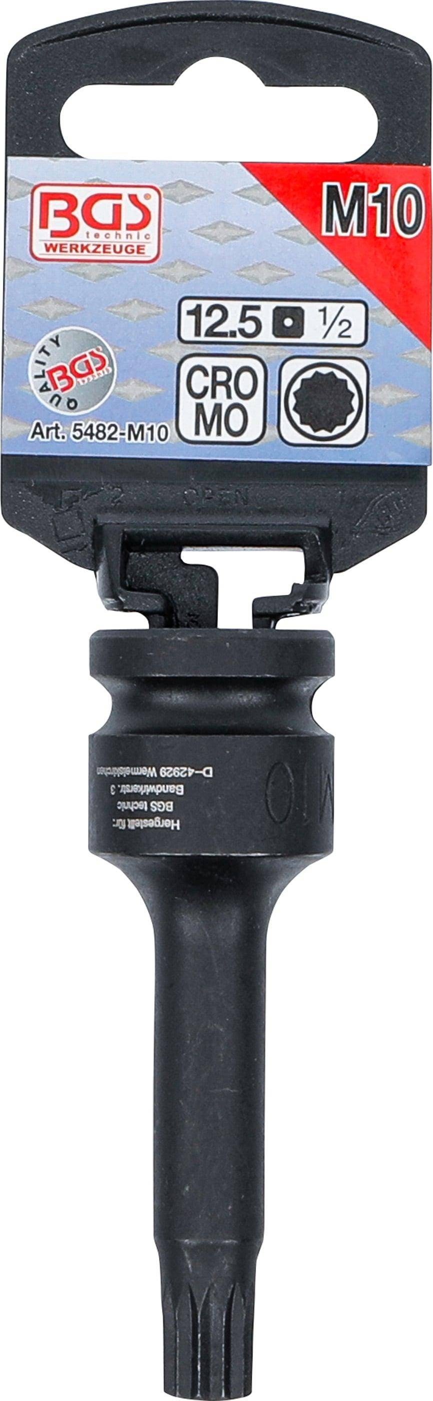 BGS Kraft-Bit-Einsatz | Lnge 75 mm | Antrieb Innenvierkant 12,5 mm