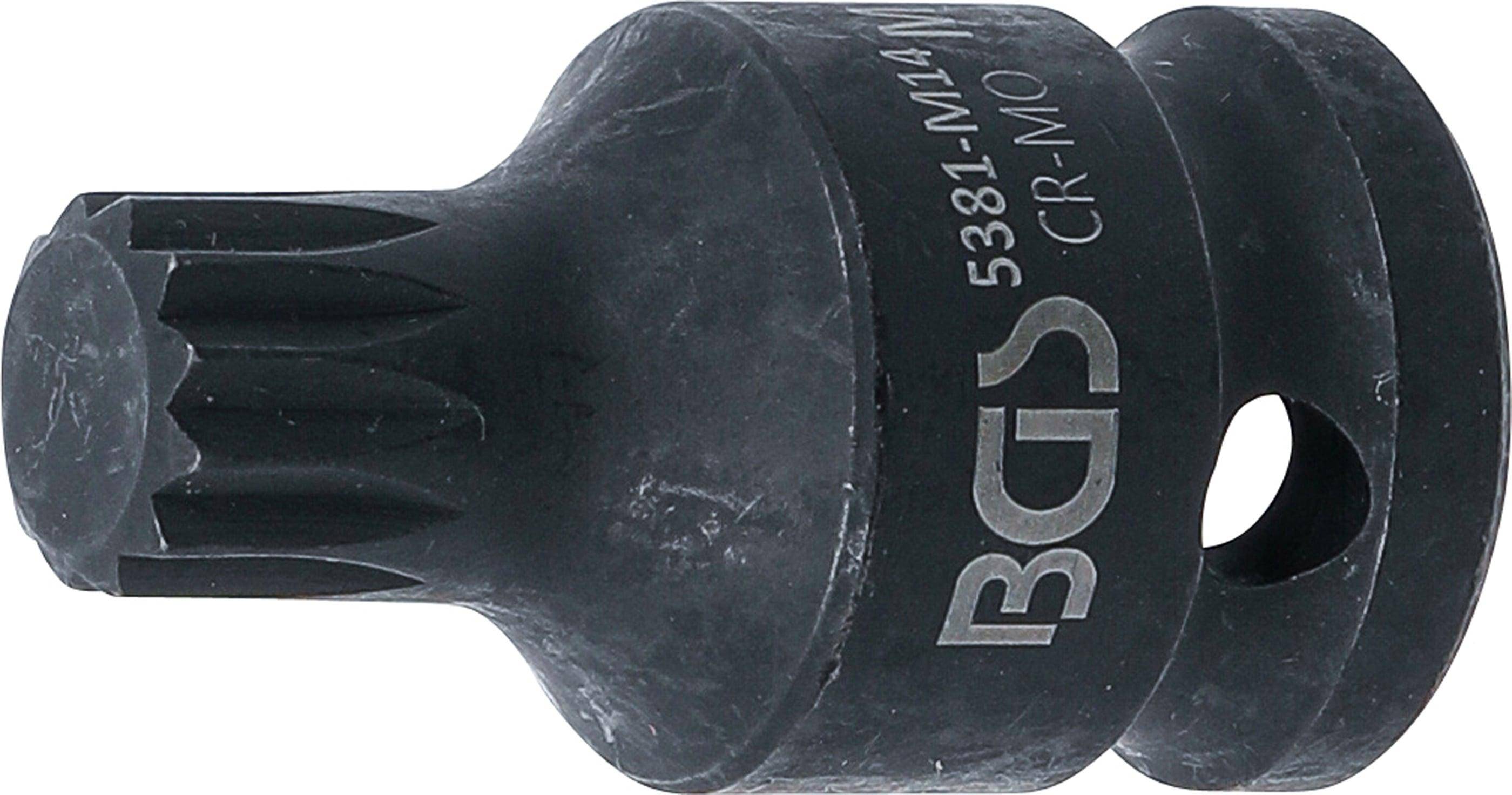BGS Kraft-Bit-Einsatz | Lnge 43 mm | Antrieb Innenvierkant 12,5 mm