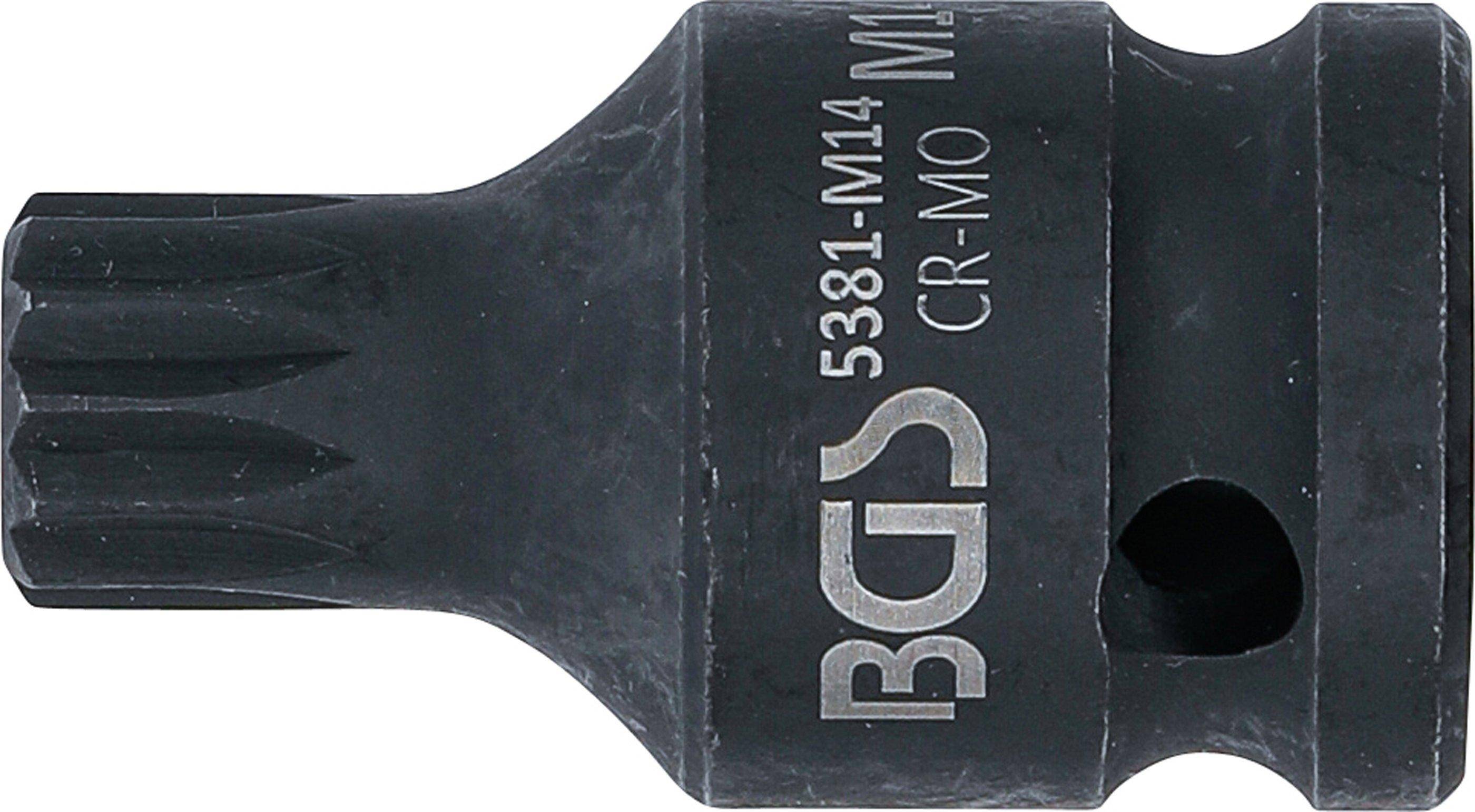 BGS Kraft-Bit-Einsatz | Länge 43 mm | Antrieb Innenvierkant 12,5 mm