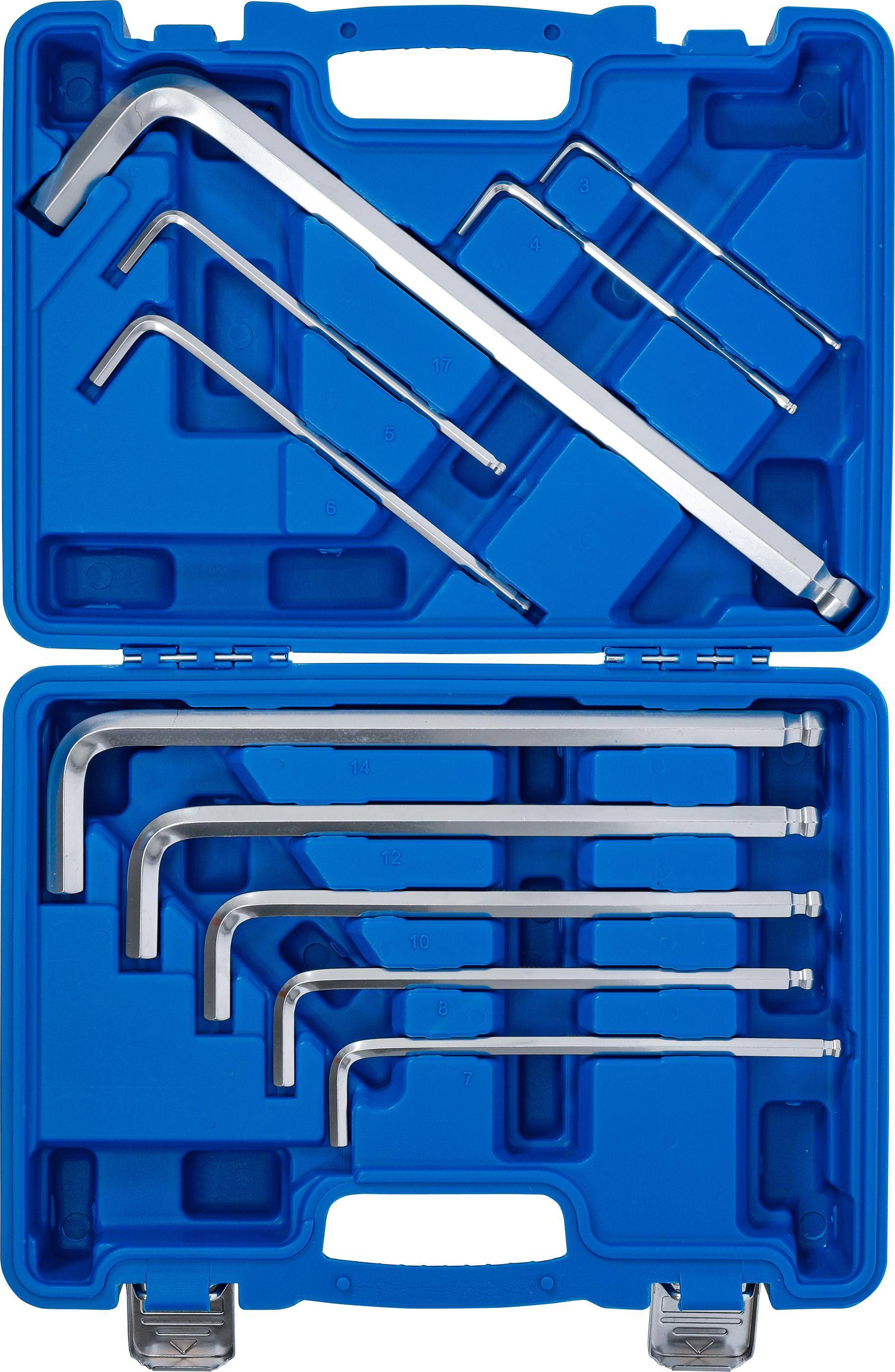 BGS Winkelschlssel-Satz | "Max" | Innensechskant 3 - 17 mm | 10-tlg.