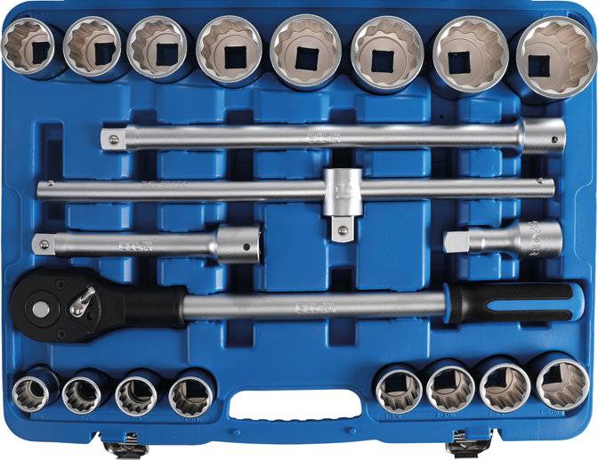 Steckschlüssel-Satz Antrieb 20 mm (3/4) Zollgrößen 21-tlg.