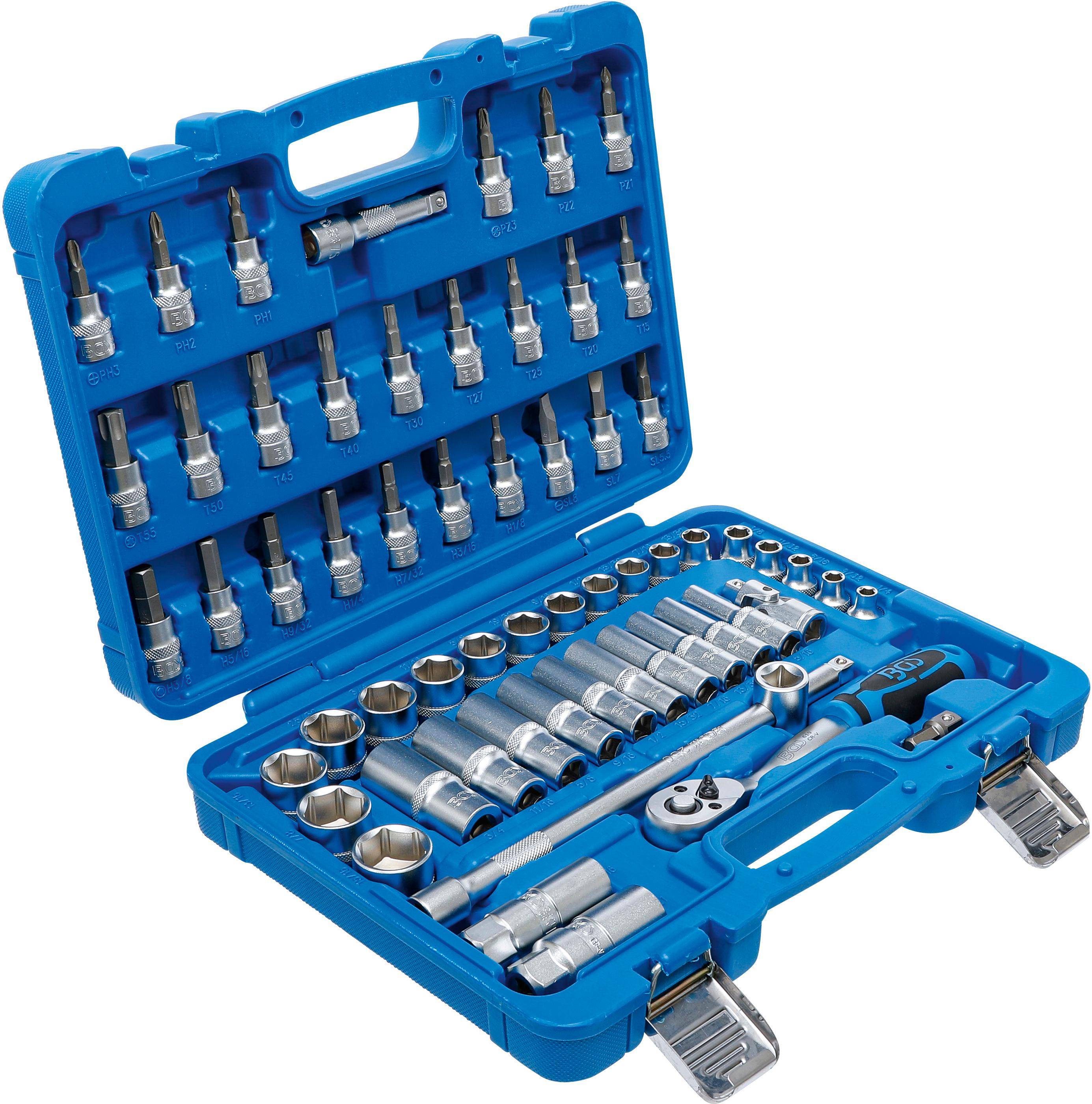 BGS Steckschlssel-Satz | Antrieb 10 mm (3/8") | Zollgren | 61-tlg.