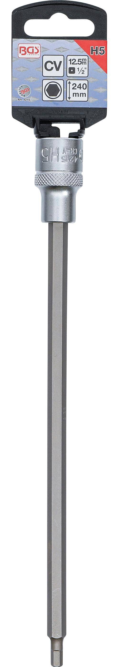BGS technic Bit-Einsatz | Lnge 240 mm | Antrieb Innenvierkant 12,5 mm