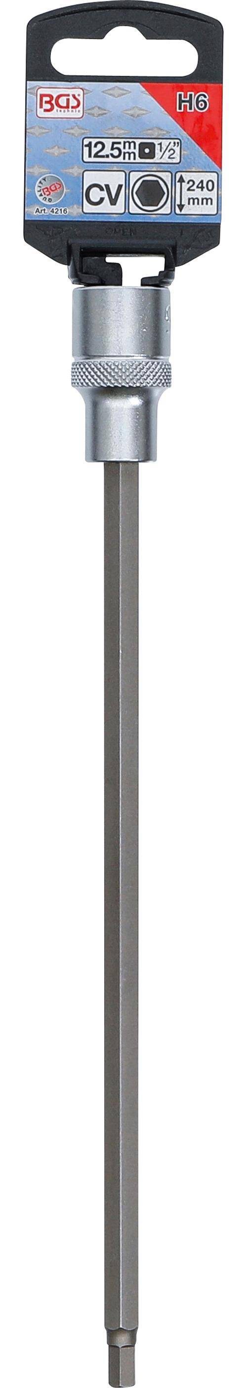 BGS technic Bit-Einsatz | Lnge 240 mm | Antrieb Innenvierkant 12,5 mm