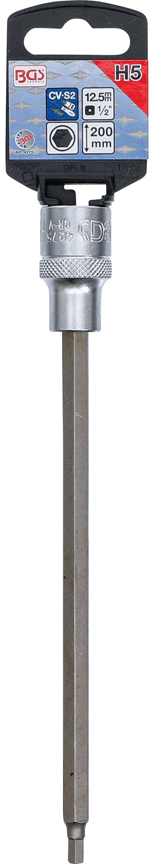BGS technic Bit-Einsatz | Lnge 200 mm | Antrieb Innenvierkant 12,5 mm