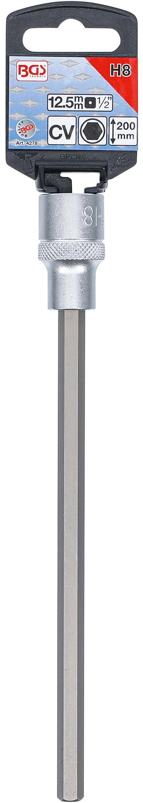 BGS technic Bit-Einsatz | Lnge 200 mm | Antrieb Innenvierkant 12,5 mm