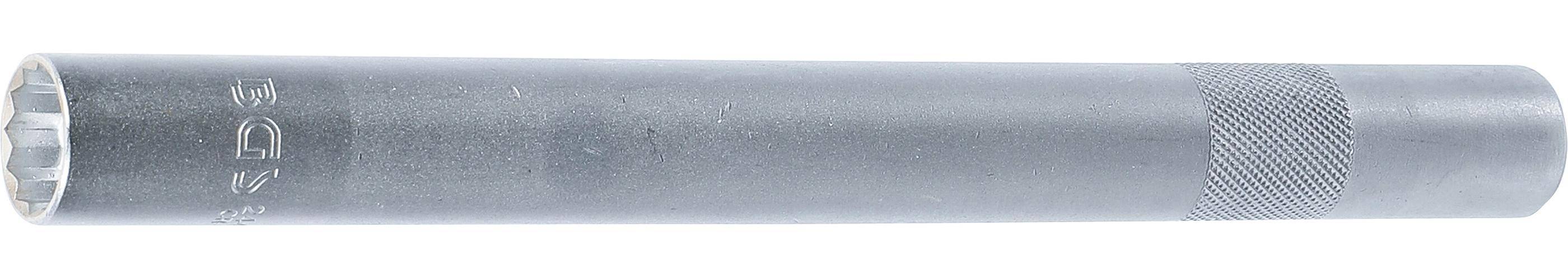 BGS Zündkerzen-Einsatz Zwölfkant, extra lang | Antrieb Innenvierkant