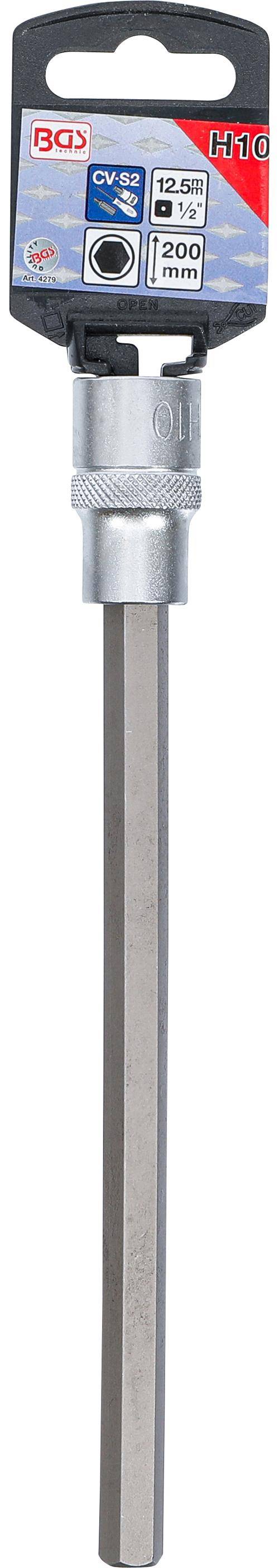 BGS technic Bit-Einsatz | Lnge 200 mm | Antrieb Innenvierkant 12,5 mm