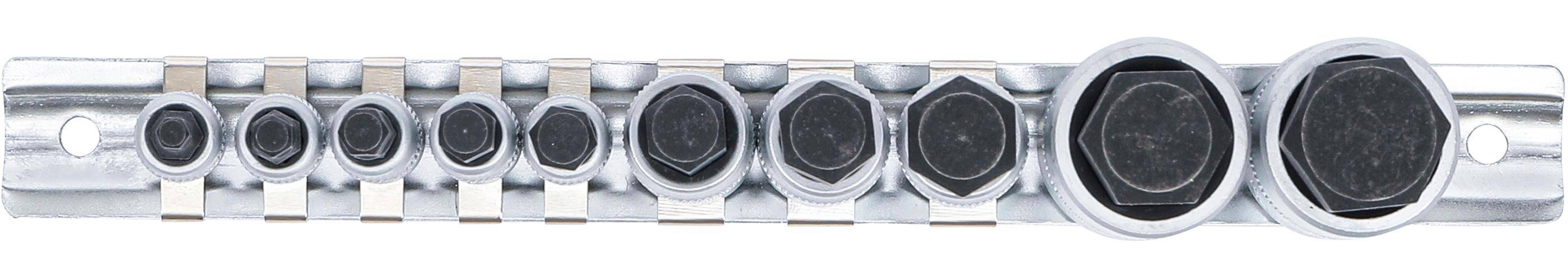 BGS Bit-Einsatz-Satz | extra kurz | Innensechskant 4 - 19 mm | 10-tlg.