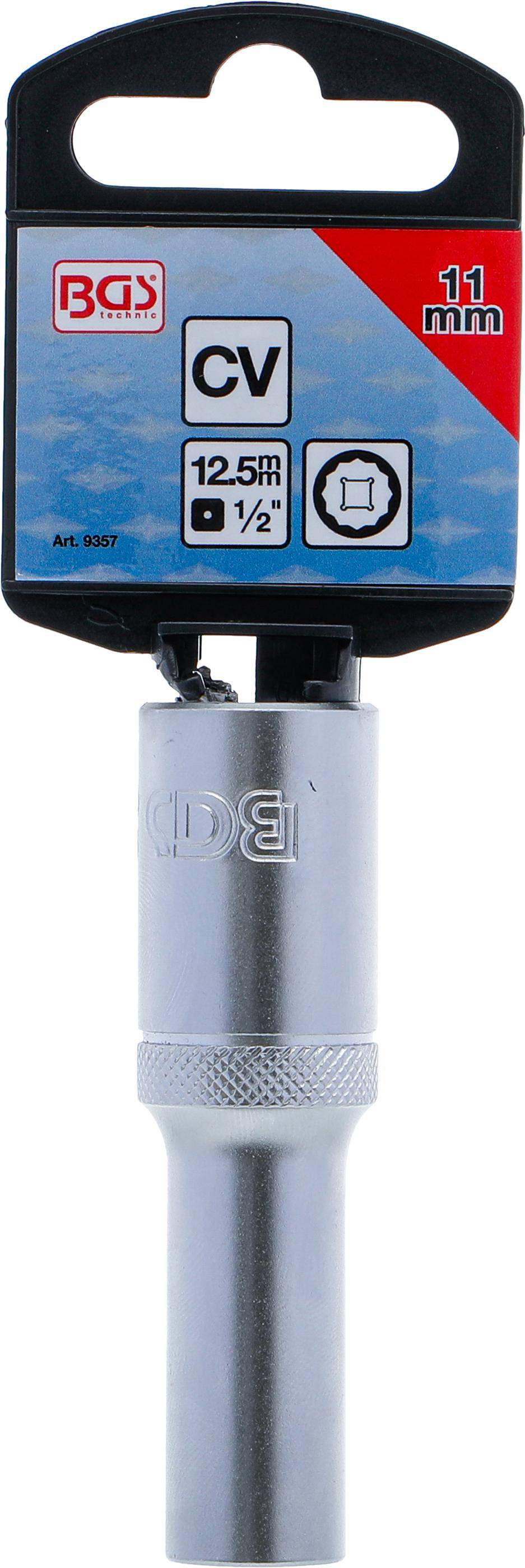 BGS Steckschlssel-Einsatz Zwlfkant, tief | Antrieb Innenvierkant 12,5