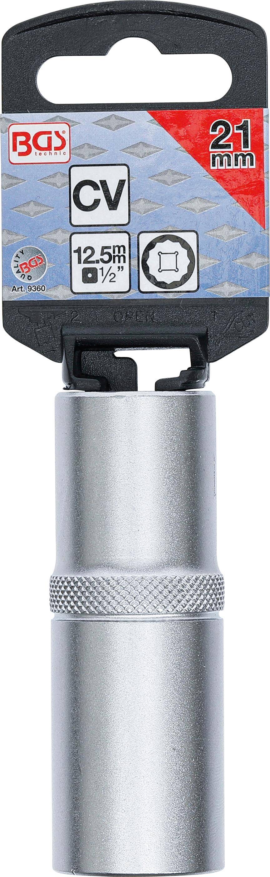 BGS Steckschlüssel-Einsatz Zwölfkant, tief | Antrieb Innenvierkant