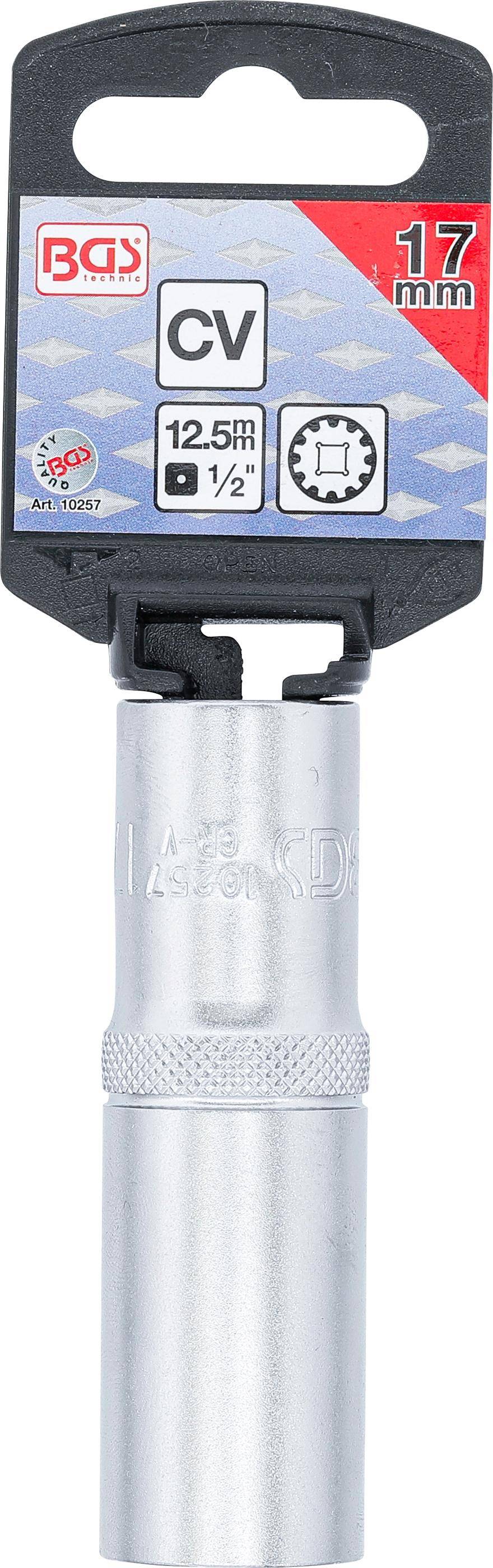 Steckschlüssel-Einsatz "Gear Lock von BGS" - 1/2" Antrieb - tief - Chrom-Vanadium-Stahl