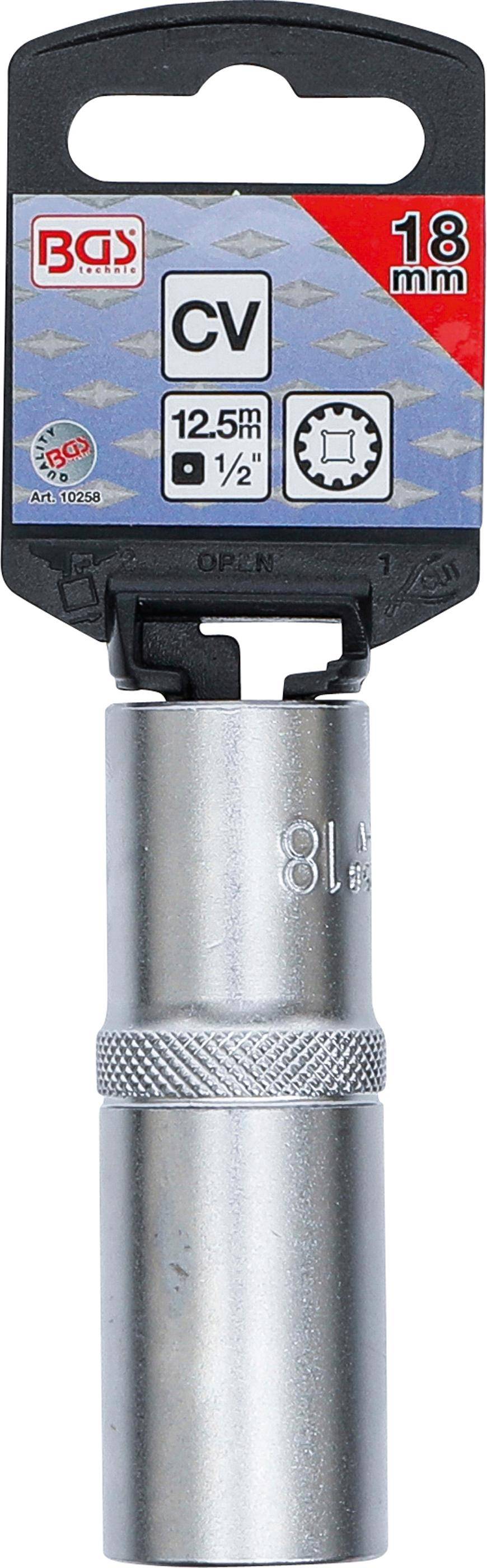 Steckschlüssel-Einsatz "Gear Lock von BGS" - 1/2" Antrieb - tief - Chrom-Vanadium-Stahl