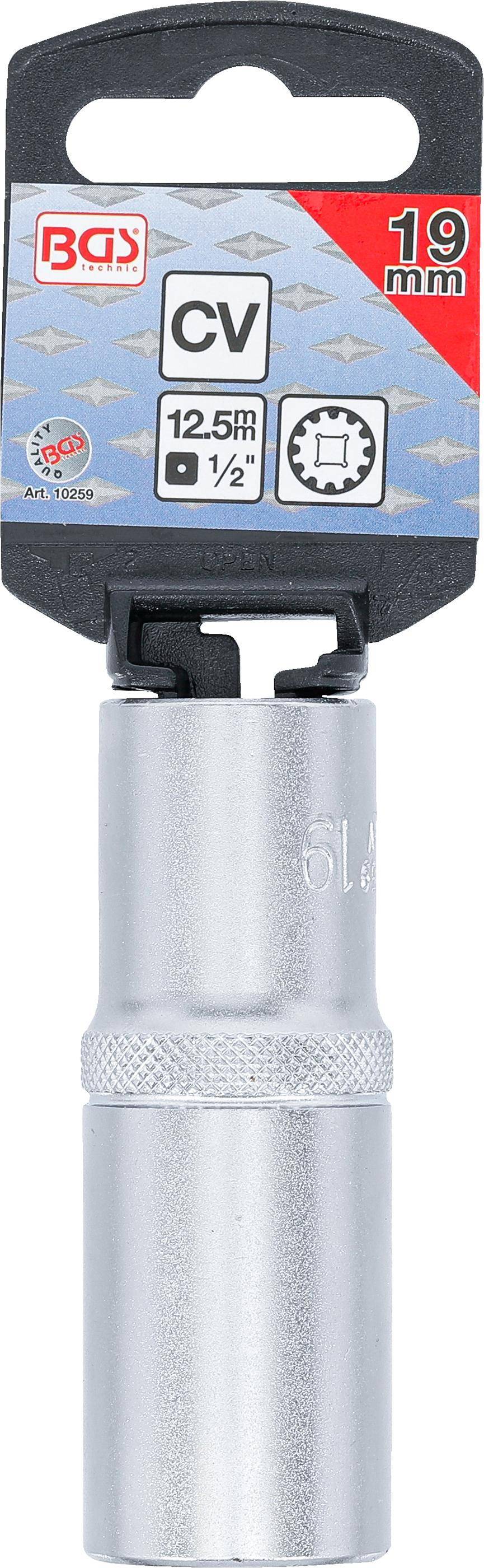 Steckschlüssel-Einsatz "Gear Lock von BGS" - 1/2" Antrieb - tief - Chrom-Vanadium-Stahl