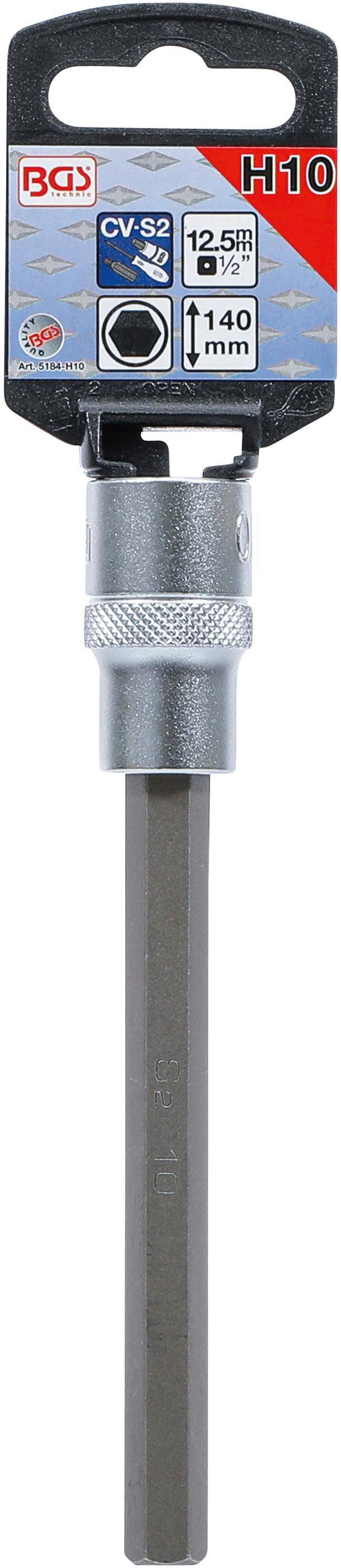 BGS Bit-Einsatz | Länge 140 mm | Antrieb Innenvierkant 12,5 mm (1/2")