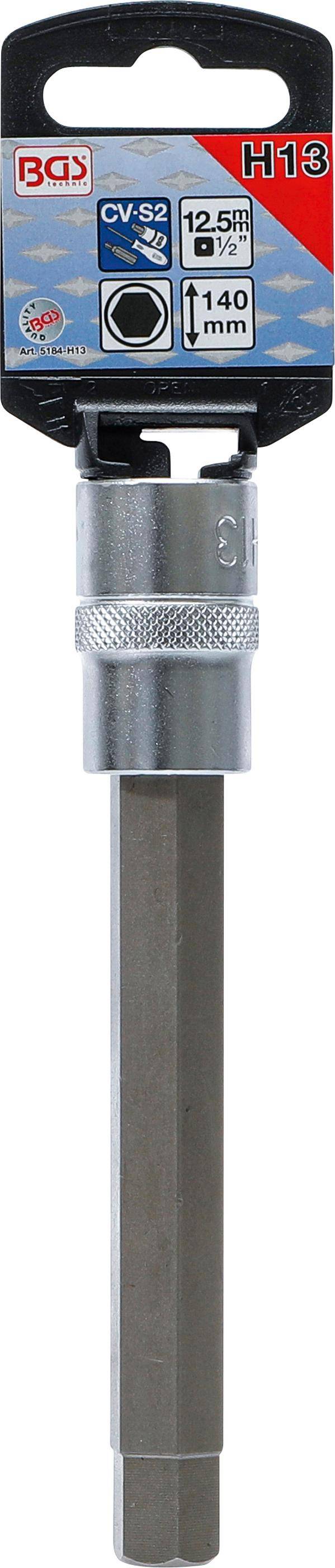 BGS Bit-Einsatz | Länge 140 mm | Antrieb Innenvierkant 12,5 mm (1/2")