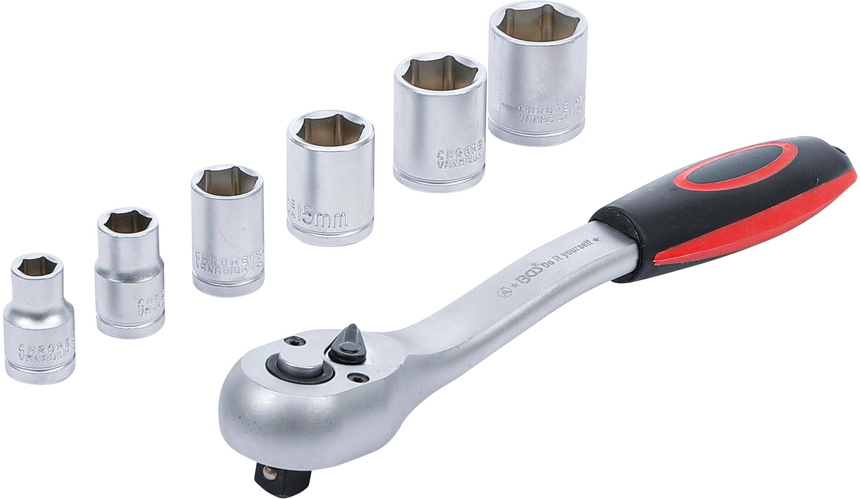 BGS Do It Yourself Steckschlüssel-Satz | Antrieb 10 mm (3/8") | SW 8