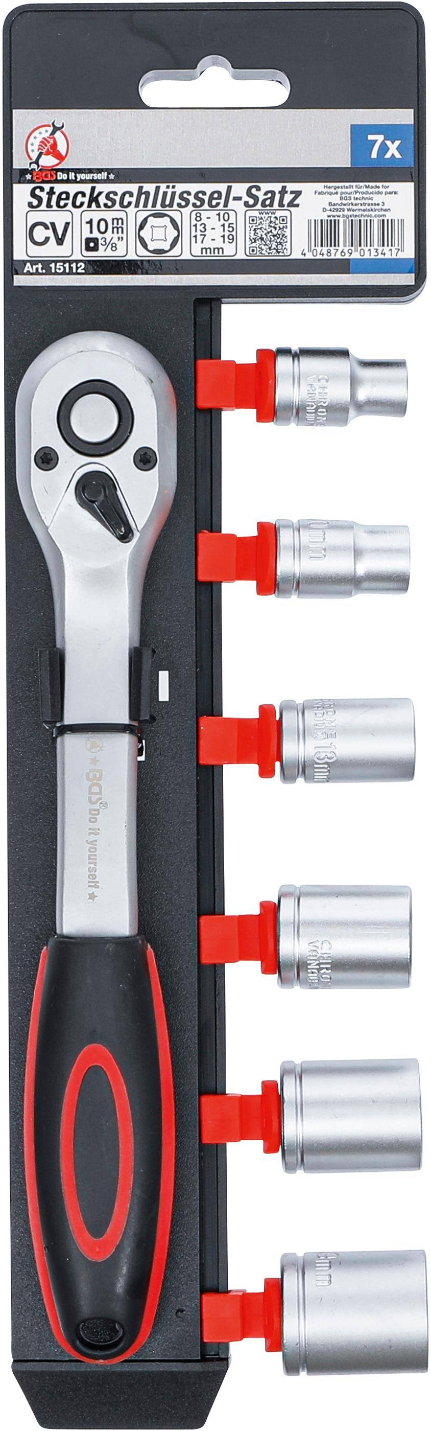 BGS Do It Yourself Steckschlüssel-Satz | Antrieb 10 mm (3/8") | SW 8