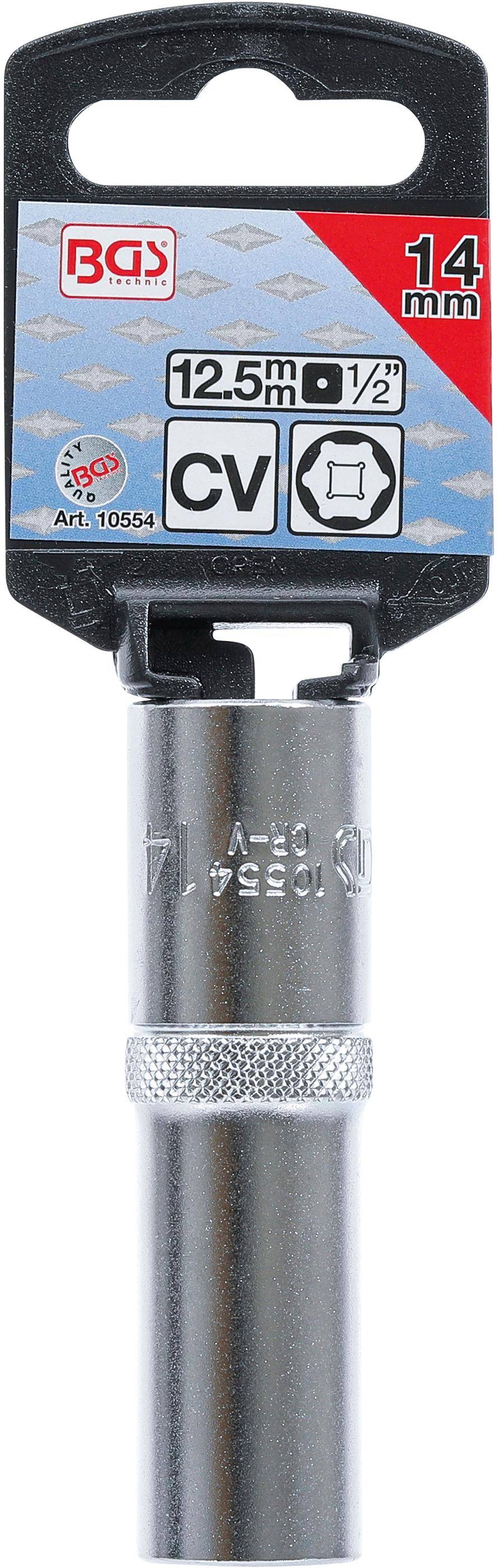 BGS Steckschlssel-Einsatz Sechskant, tief | Antrieb Innenvierkant