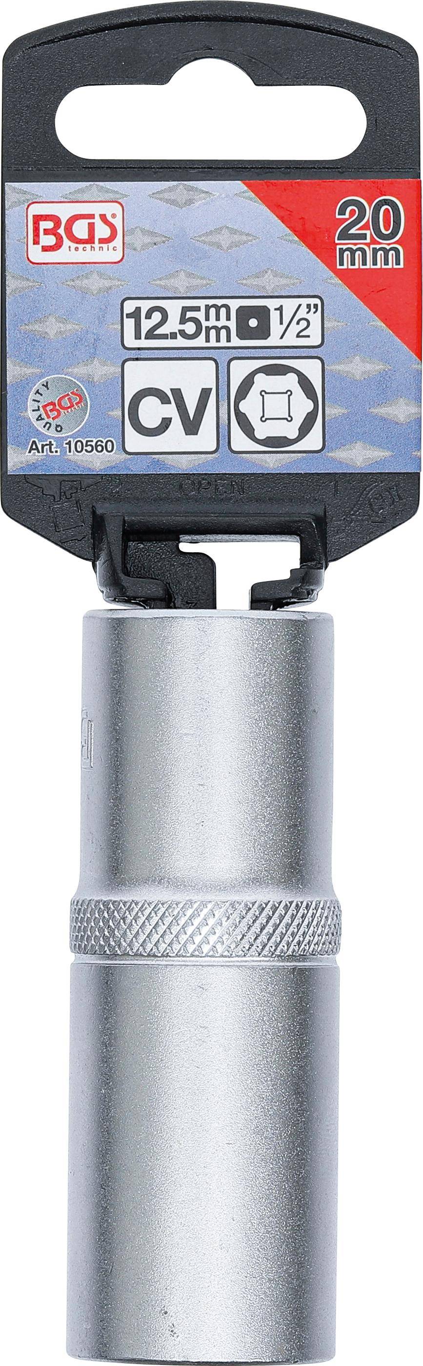 BGS Steckschlssel-Einsatz Sechskant, tief | Antrieb Innenvierkant