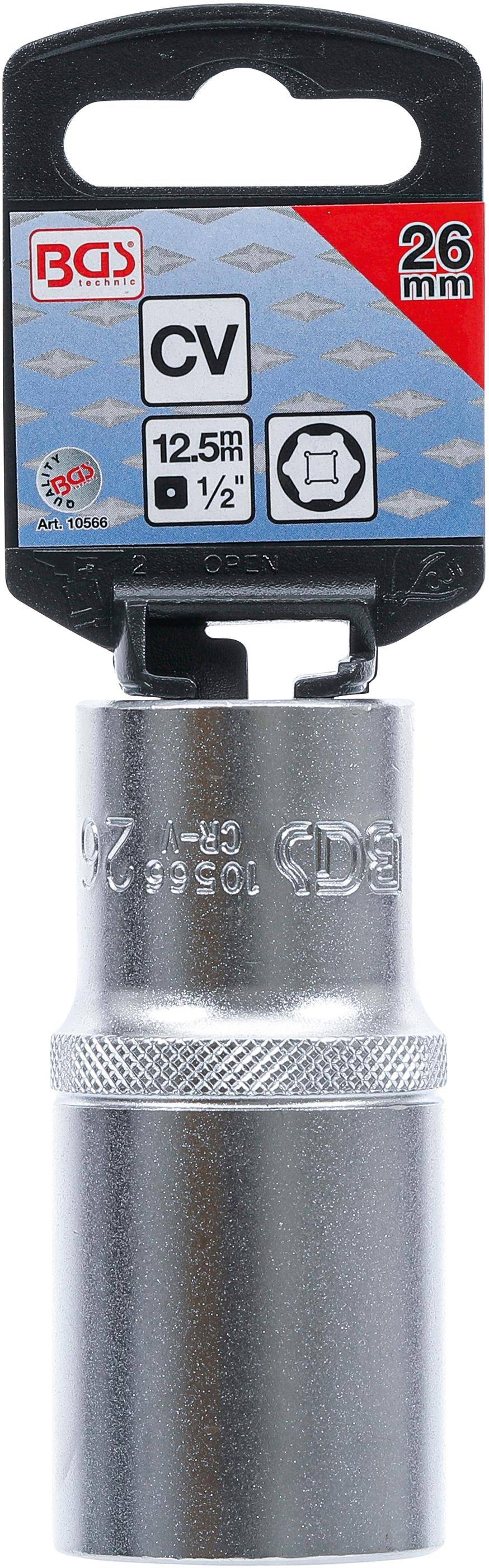 BGS Steckschlssel-Einsatz Sechskant, tief | Antrieb Innenvierkant